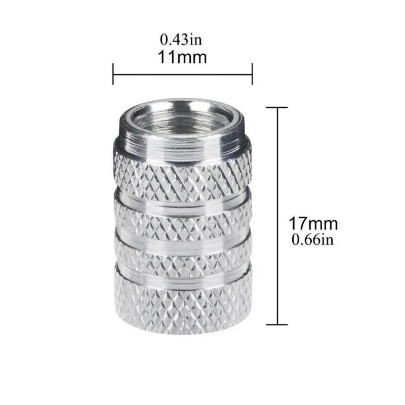 4PCS Aluminum Alloy Automobile Tire Valve Cap Individual Universal Valve Core Vacuum Tire Tire Pressure Monitoring Valve Cap