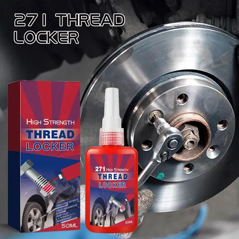 50ml 271 Thread Sealer High Temp Threadlocker Thread Sealant Screw Glue Leak-Proof High Strength Removable Threadlocker for Auto