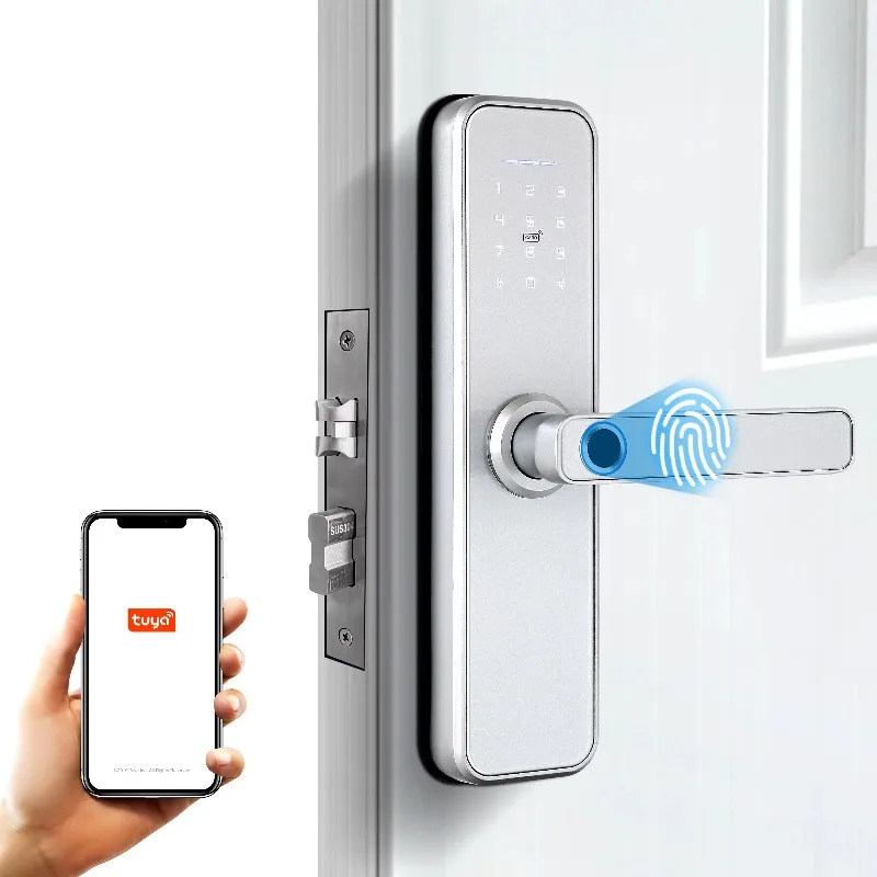 Top Quality Automatic Waterproof WiFi  Smart Lock Keyless Password Electronic Fingerprint Door Lock for Home Hotel