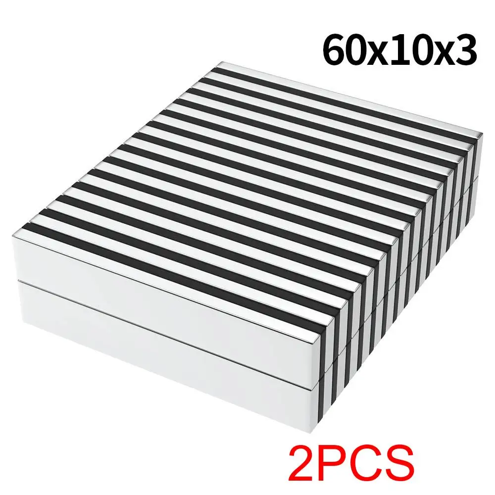 Supersterke Neodymium magneet N35 NdfeB Permanente magnetische imanes Blok Krachtige magneten Koelkast 60x10x3 60x10x5mm