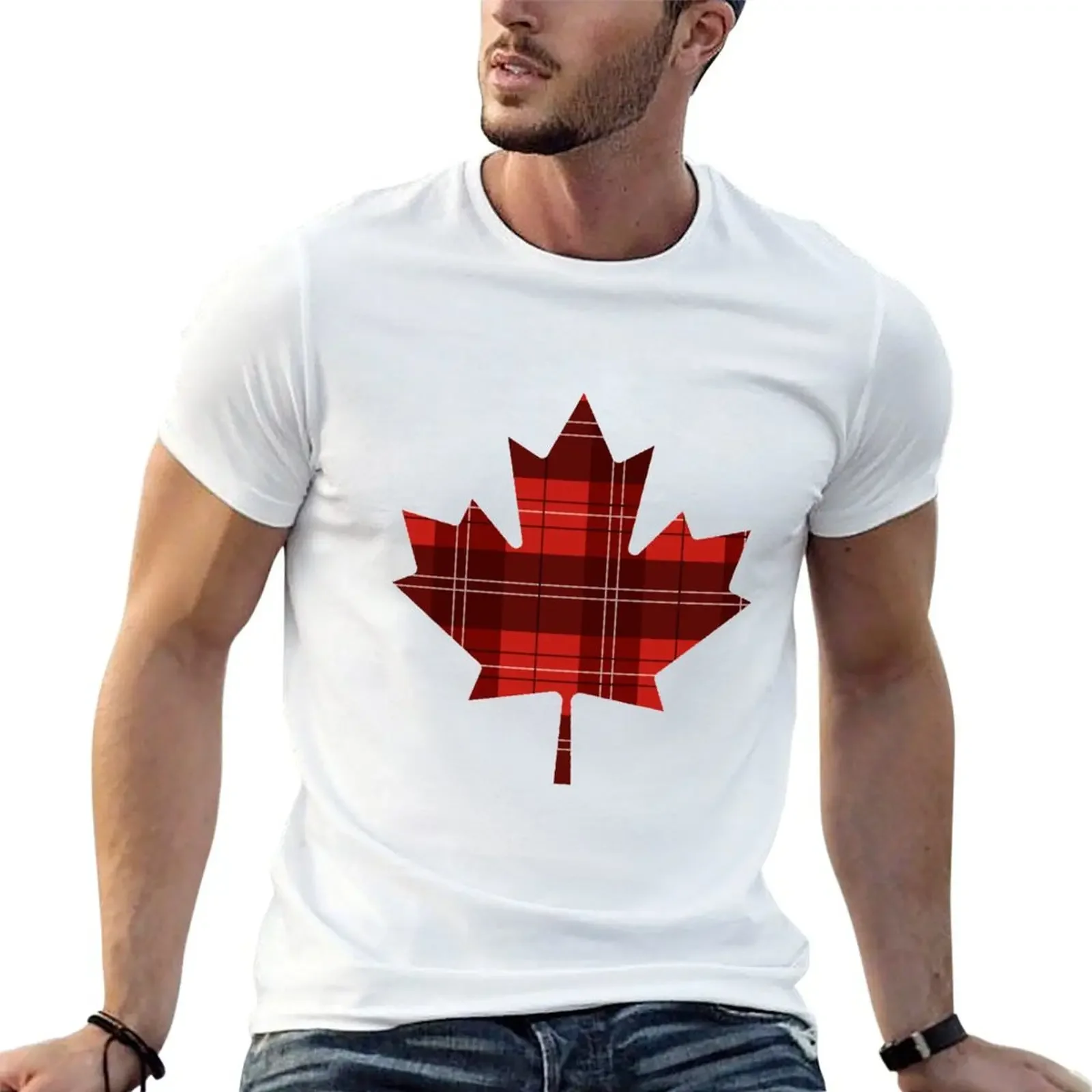 Classic Maple Leaf; Plaid T-Shirt graphic shirts shirts graphic hippie clothes t shirts for men pack