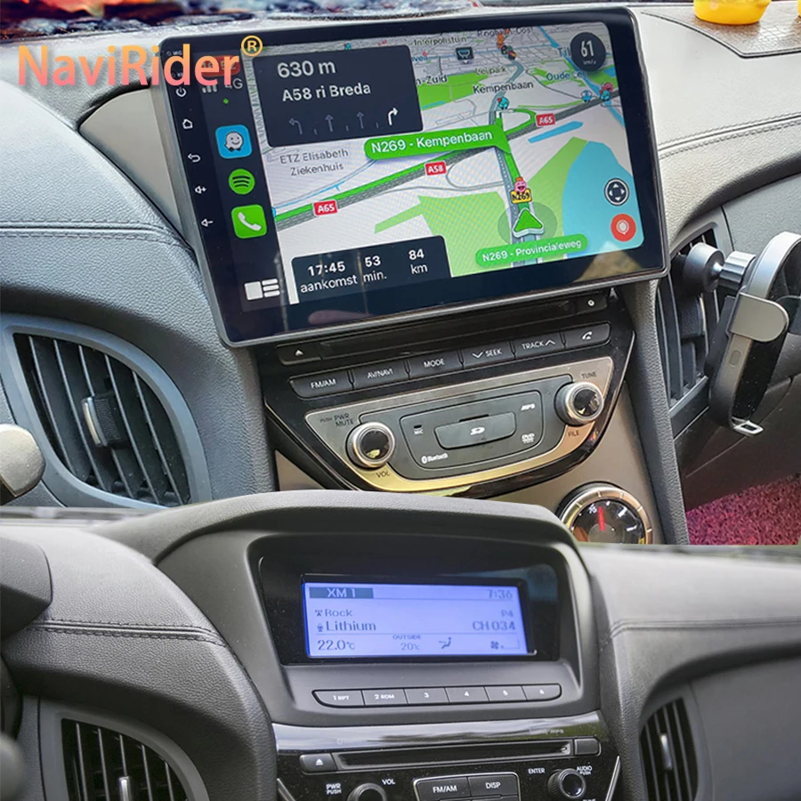 

Беспроводная Автомобильная магнитола CarPlay с голосовым ИИ на Android 13, стереомагнитола с GPS ДЛЯ Huyndai Genesis Coupe 2013 2014, мультимедийный видеоплеер, головное устройство