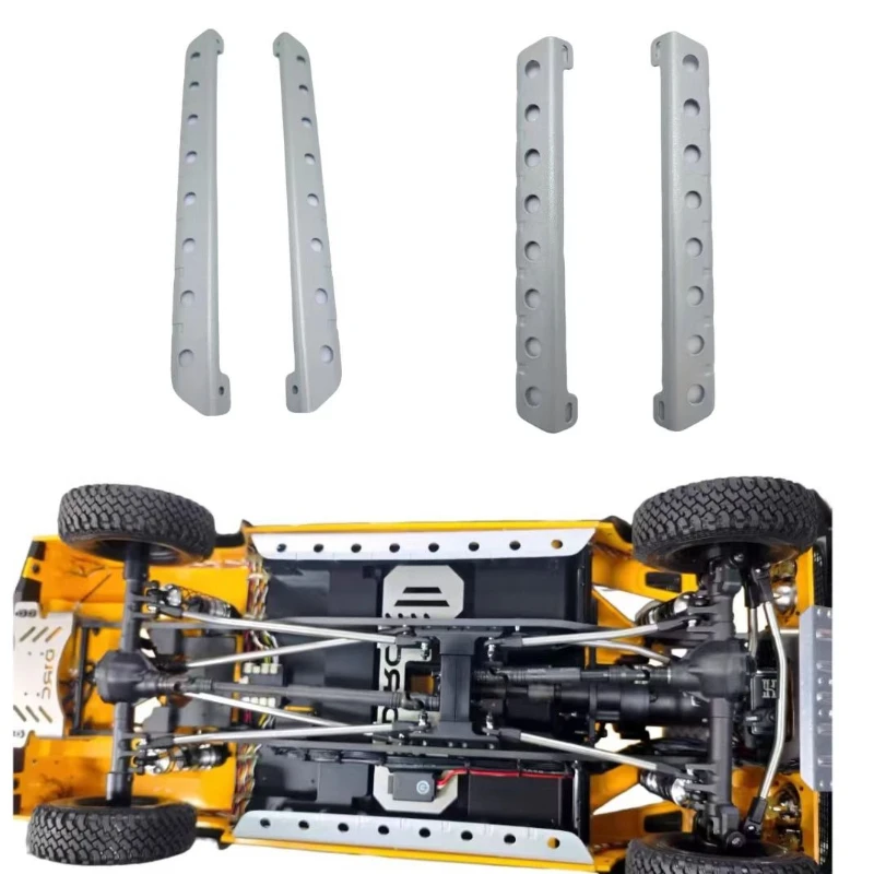 D1RC Simulation Chassis Lower Side Pedal Metal Railing for 1/10 RC Crawler Car D110 D90 Camel Cup Upgradeds Accessories
