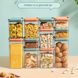 Kitchen Pasta Spaghetti Sealed Storage Jar Dispenser Large Transparent Container Box For Dried Fruit Nut Snacks Rice Grain