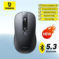 【NUEVO】Baseus EM2 Ratón inalámbrico ergonómico Bluetooth 5,3 2,4G tipo C carga ratones silenciosos ultraligeros ratón con botón personalizable