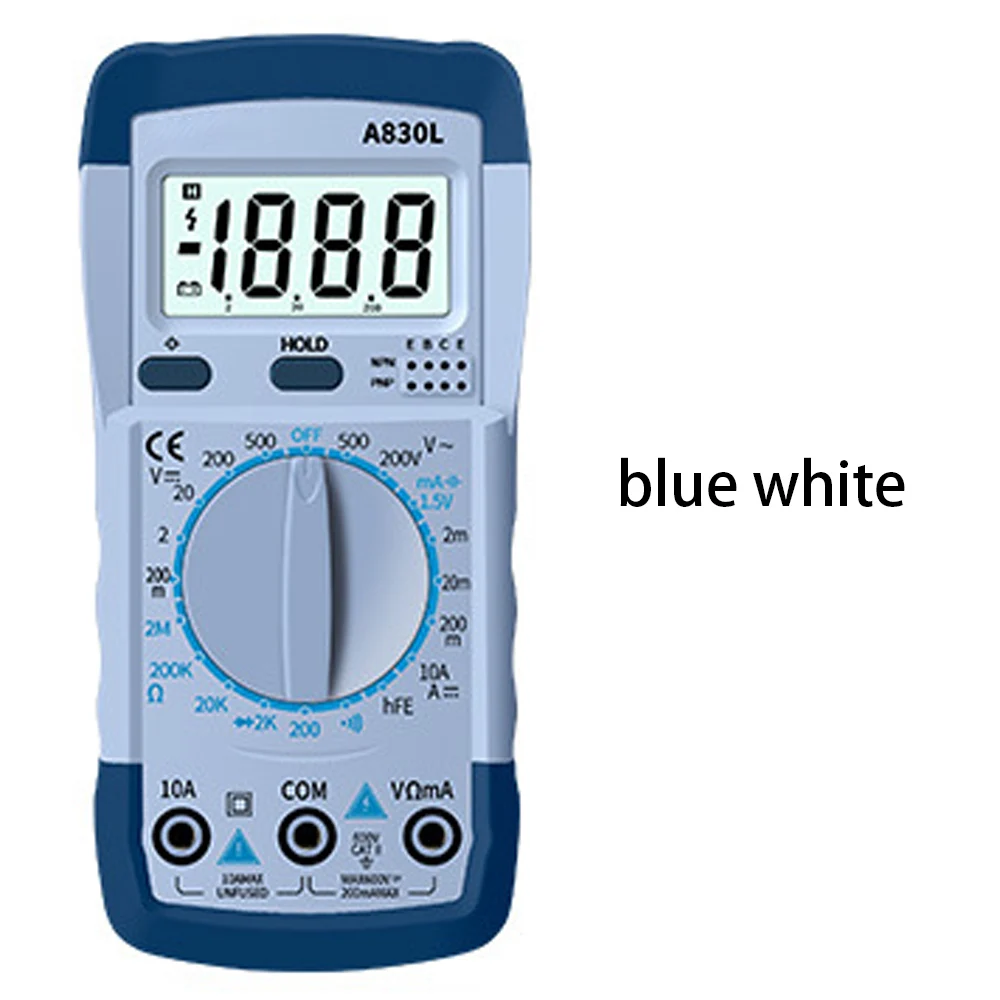 A830L LCD Digital Multimeter AC DC Voltage Diode Freguency Multitester Current Tester Luminous Display with Buzzer Function