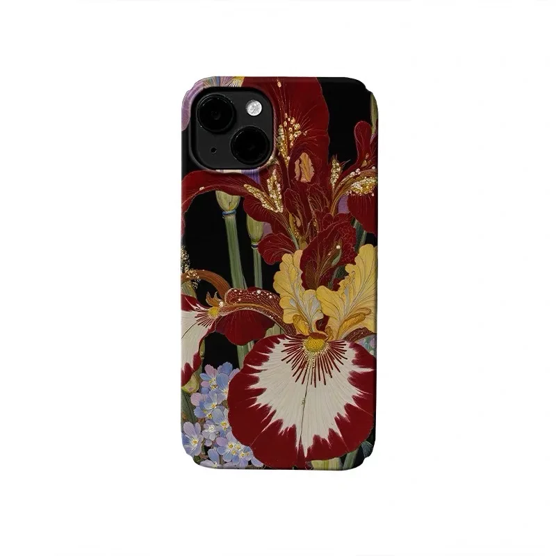 

Red Flower Illustration Art Phone Case for IPHONE 17 Air 16E 15 PROMAX 14 Plus 13 12 MINI 11 PRO 16Plus XR Acrylic Phone Cover