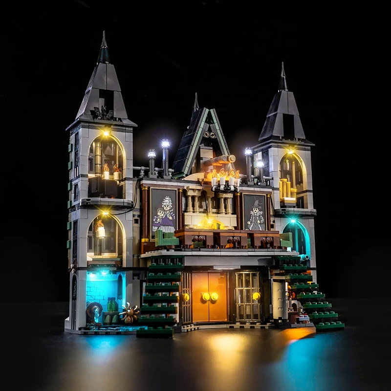 Malfoy Manor 블록 조명 선물에 적합한 Lazishi 5V LED 조명 76453 세트(조명 포함)