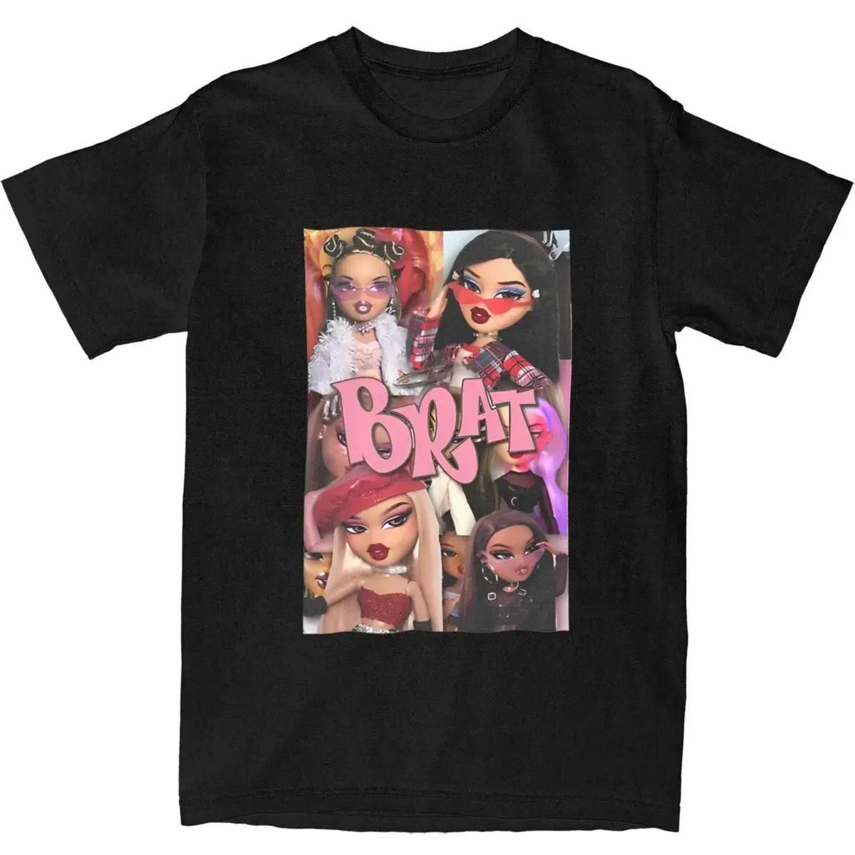 Man T Shirt Bratz Doll T-Shirts Fashion phone case Summer Tees Y2K Funny Casual 100% Cotton Clothes Gift Idea