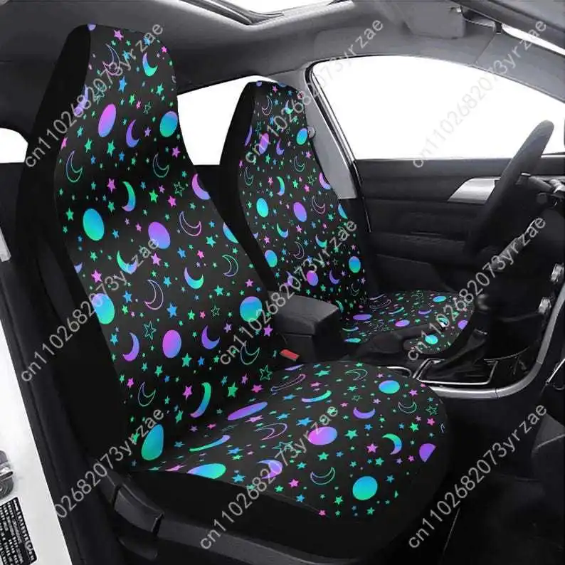 

Moon Stars Car Seat Covers Universal Environmentally Friendly Interior Decorations Comfortable Breathable Car Seat Covers