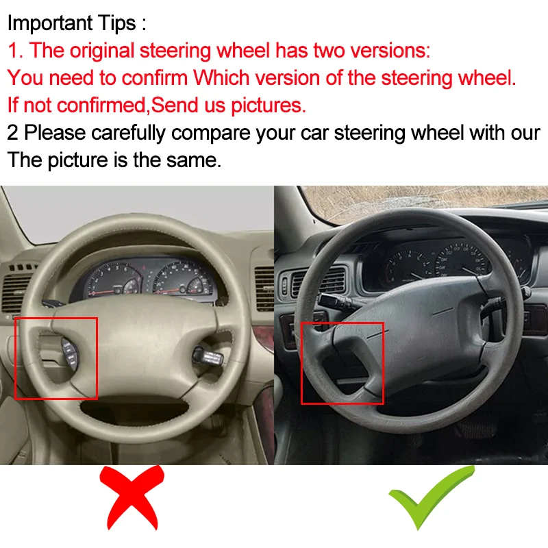 DIY Car Steering Wheel Cover Wrap Leather Suede For Toyota 4Runner Camry Corolla Sienna 1997 1998 1999 2000-2003