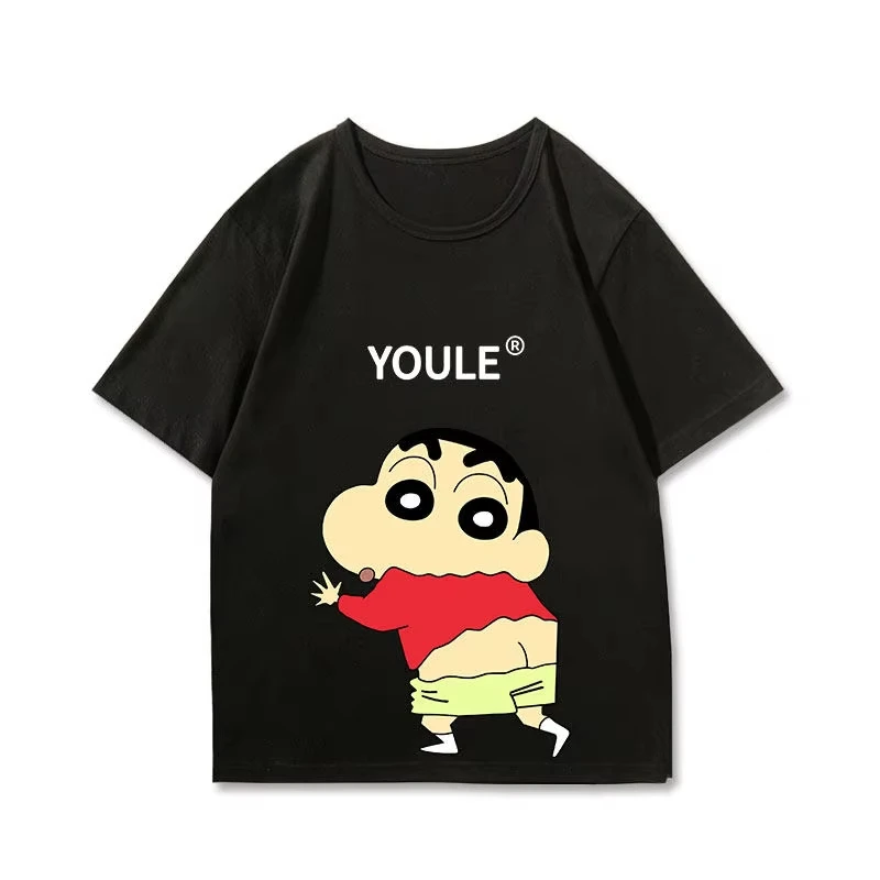 TOPTOY Licensed Crayon Shin Chan Chocobi Dinosaur Graphic T Shirt Unisex Cute Cartoon Short Sleeve Casual Summer Tee