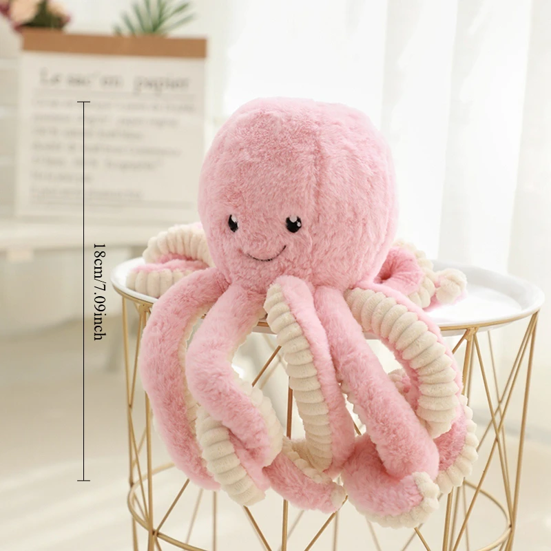 귀여운 문어 봉제 인형 문어 아기 인형 인형극 인형 바다 봉제 장난감 어린이 선물 홈 장식 디스플레이