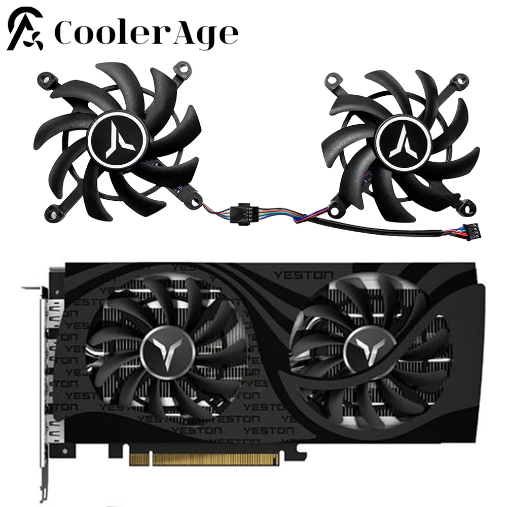 8​5MM RX6600XT RX6600 RX6500 Video Card Fan For YESTON RX 6600 XT 6600 6500 Graphics Card Replacement Fan