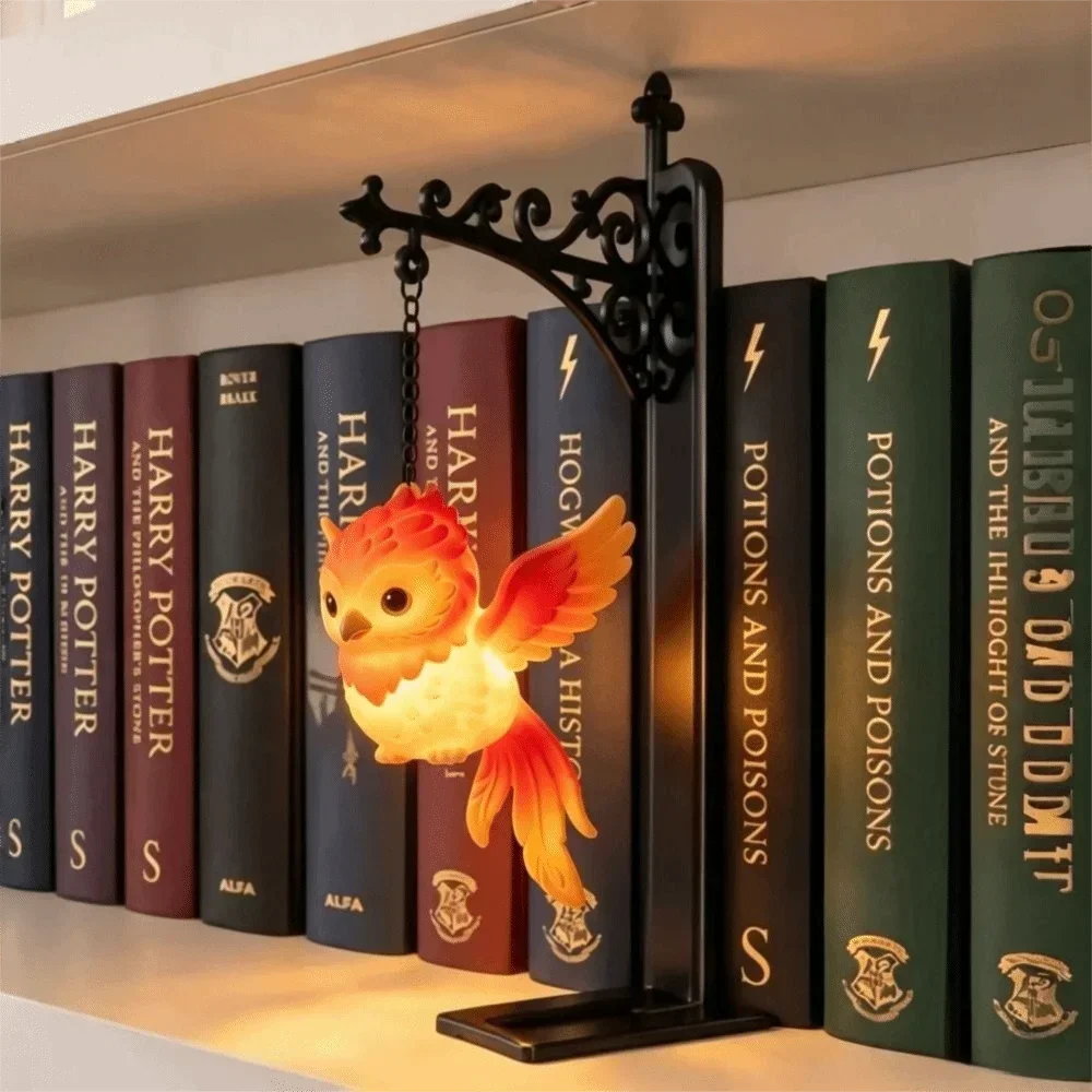 Vintage Iron Craft Ghost Light Bookshelf Lamp LED Warm White Night Light for Library Reading Nook Home Atmosphere Decor