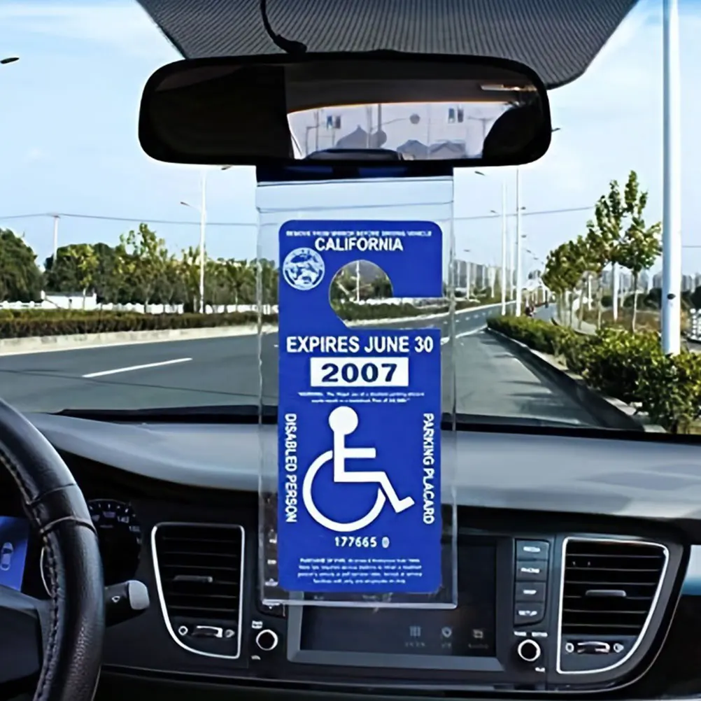 

5pcs H Placard H Placard Holder For Car Holder Disabled Parking Sign PVC Auto Hook Bag Storage Solution Car Gadgets