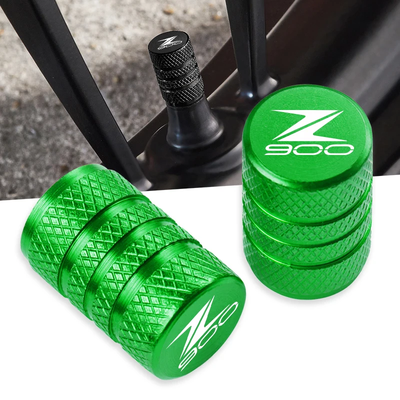 2PSC Motorcycle CNC Aluminum Accessories Tire Valve Air Port Stem Cover Caps For Kawasaki Z900 Z 900 2017 2018 2019 2020 2021