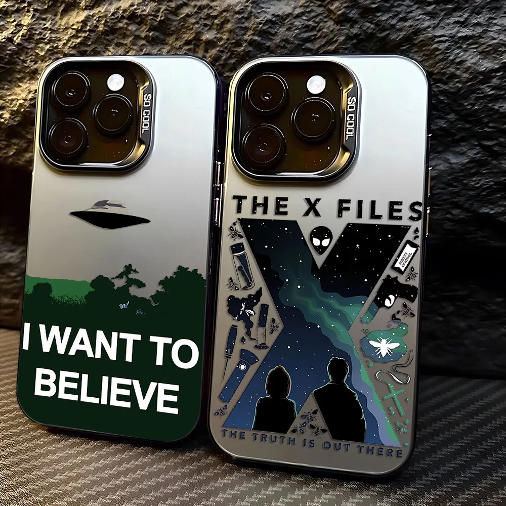 Coque de téléphone The X Files I Want To Believe pour iPhone 17 17e 16e 16 15 14 13 12 11 Mini Pro Max X 8 Air Plus, finition mate