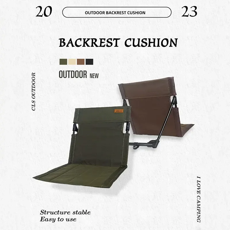 Foldable Outdoor Camping Chair Garden Park Single Reclining Chair Backrest Cushion Picnic Camping Foldable Beach Chair