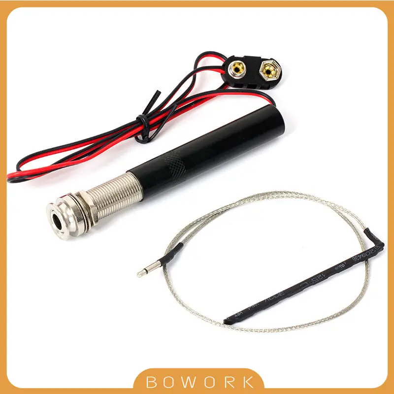 

Folk Classic Acoustic Guitar 6.35mm Input Endpin Jack Preamp Active Piezo Pickup Soft Piezo Preamp For DIY Acoustic Guitar Parts