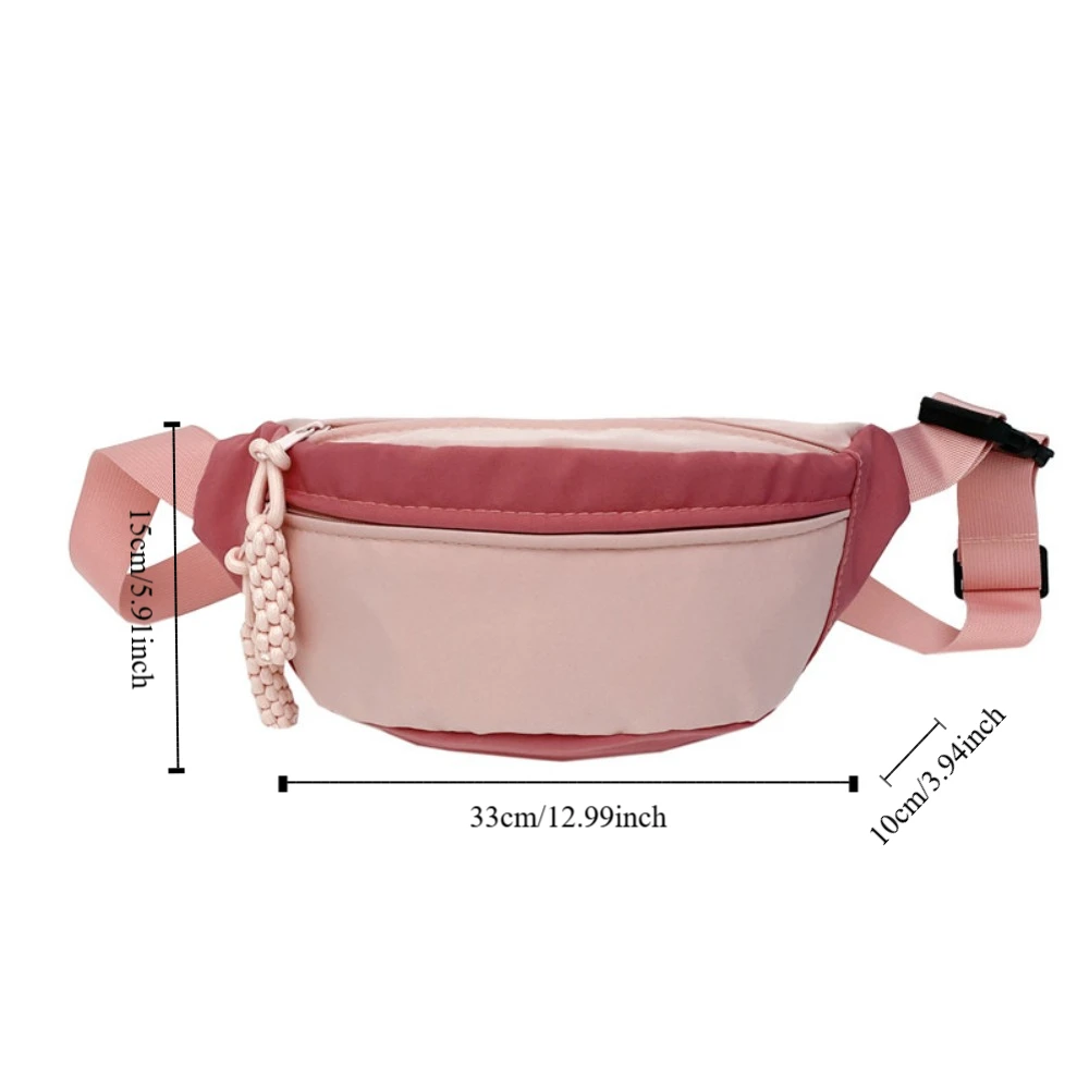 Banana Bag Contrast Color Chest Bag Fanny Packs Half Moon Bag Crossbody Waist Pack Large Capcity Korean Style Running Waist Bag