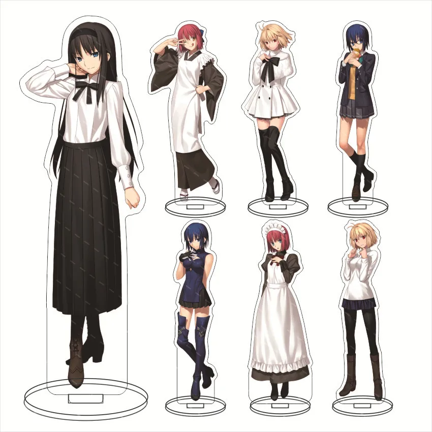

Tsukihime Anime Stand Model Plate Decoration Desk Figure Display Friend Gift Cartoon Prime Products Collection Jewelry Q Version