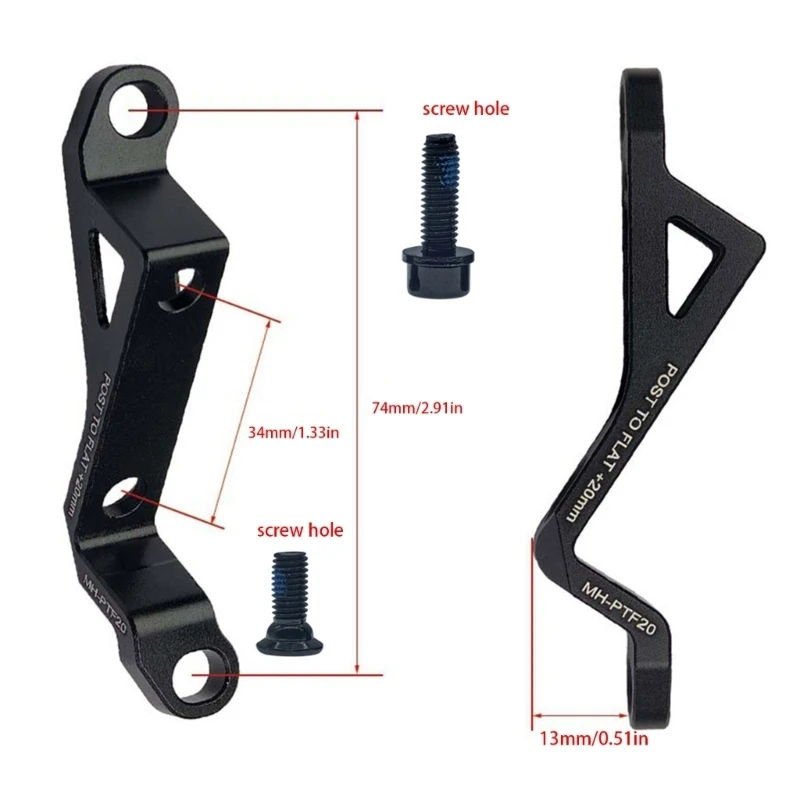   Universal Disc Brake Adapter Brake Calipers Adapter Flat Mount To Post Mount Disc Brake Adaptor Bolt Bicycles Part view 6