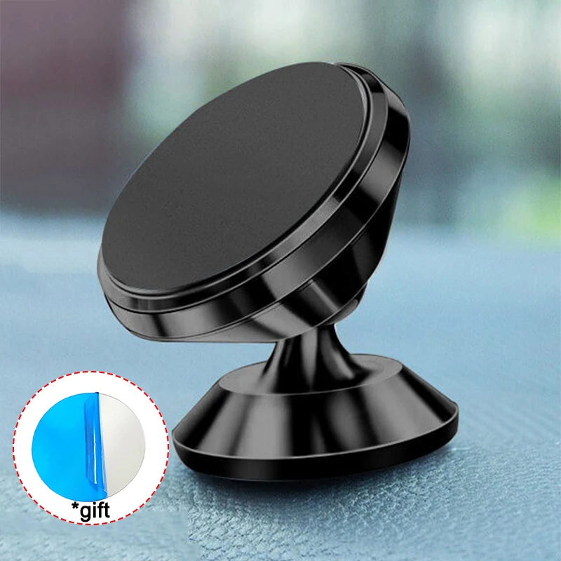Magnetic Car Phone Holder Stand Smartphone Stand Clip Magnet Mount Round Car Phone Holder GPS Support Stand for IPhone 13 12 11