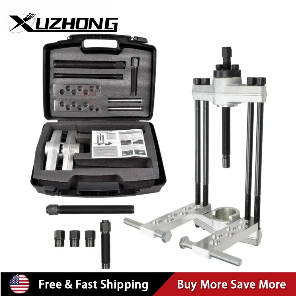 90150 Aluminium + Ijzer Heavy Duty King Pin Press Removal Tool Voor Ram Chevrolet 3500 5500 Ford F-350 F-550 Volvo Zwart