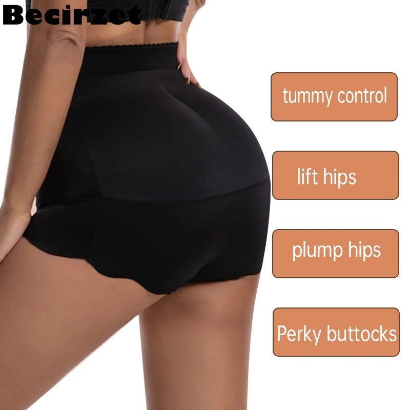 Becirzet Hip Pads Shapewear Butt Lifter Panties Abdomen Reducing High Waist Slimming Body Shaper Woman Underwear