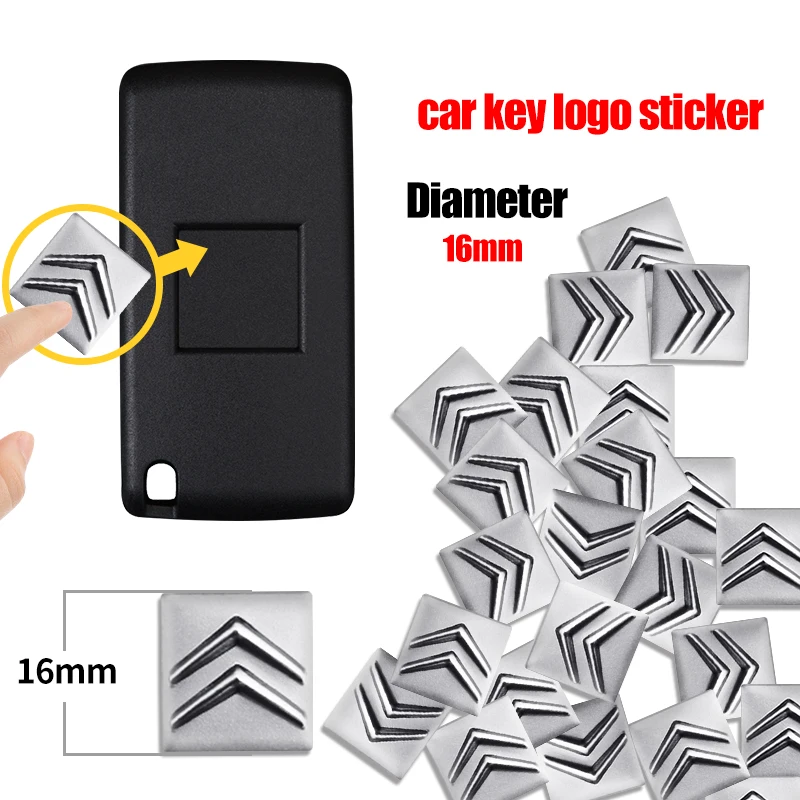 16mm Sticker Car Remote Key Emblem Badge Radio Button Sticker For Citroen C5 C1 C2 C6 C4L DS3 DS4 DS5 C-Elysee Grand Berlingo