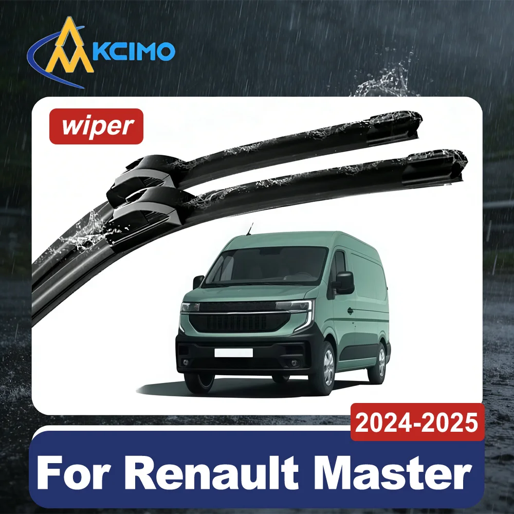 

All-Season Rubber Windshield Wipers Pack of 2 For Renault Master XDD 2024-2025 Premium Front Wiper Blade Set Perfect Fit