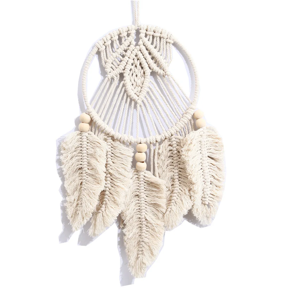 Home decoration wall art gifts handmade cotton woven fringed decorative pendants wall hanging dream catcher