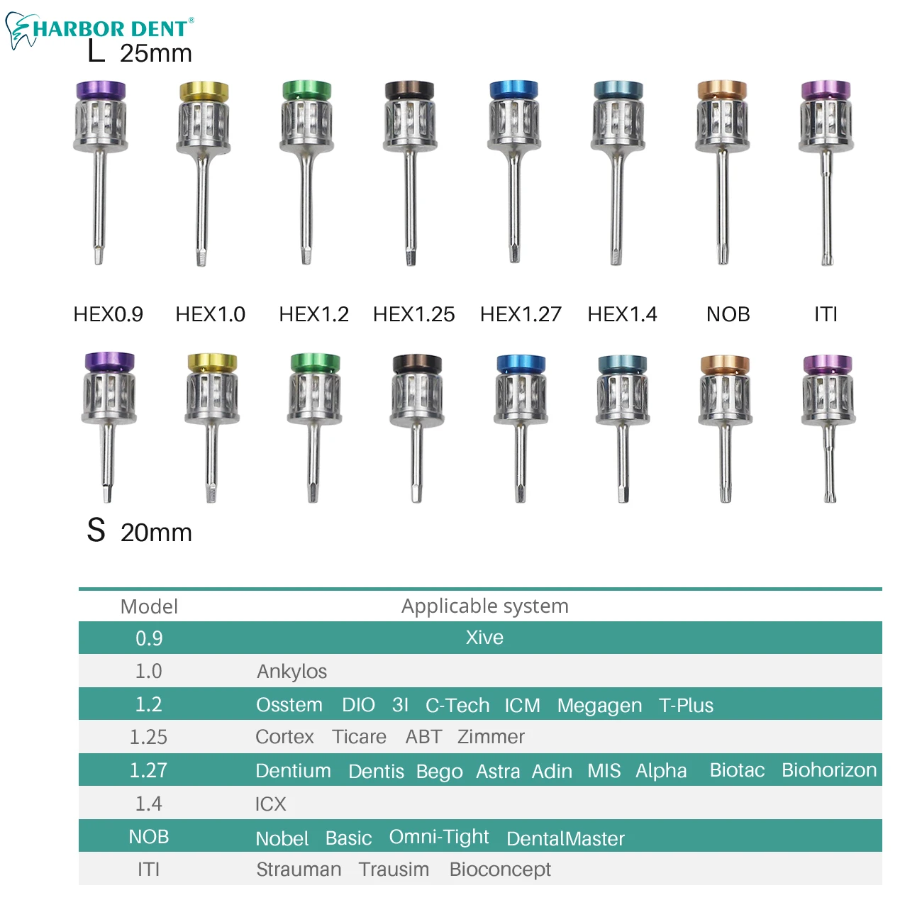 زراعة الأسنان مفك مسامير ملون طبيب الأسنان مفتاح العزم أدوات مفك البراغي عدة أدوات طب الأسنان #3