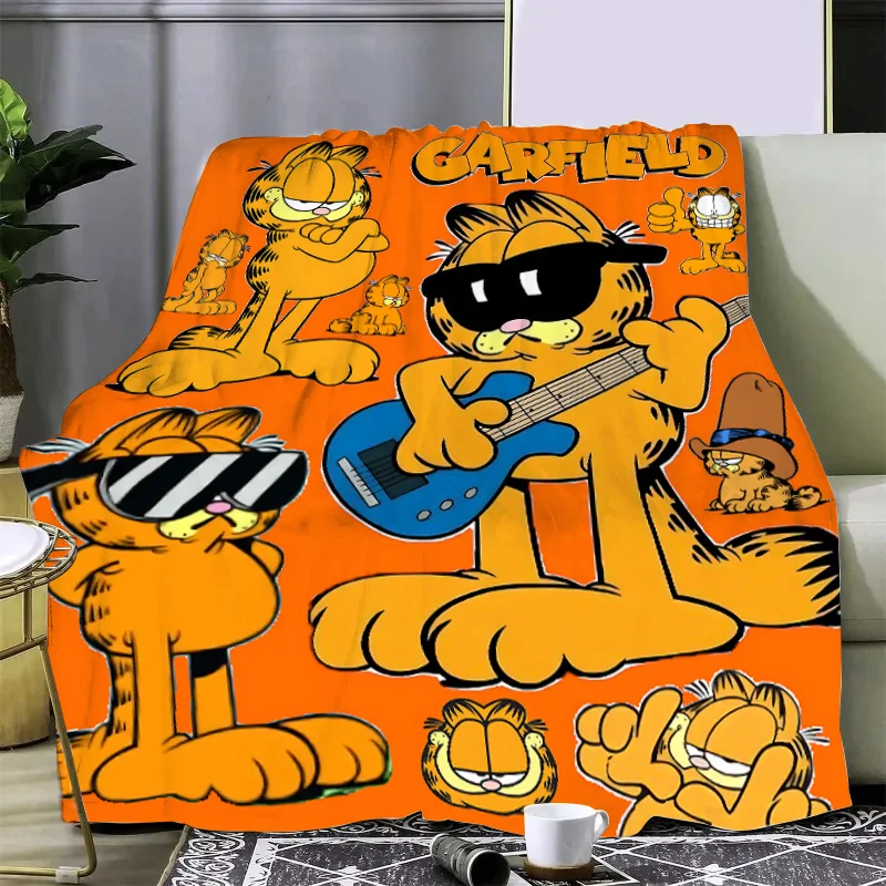 Cartoon Cute Funny G-GarfieldS Printed Blanket Picnic Blanket Warm Blanket Soft and Comfortable Home Travel Birthday Gift