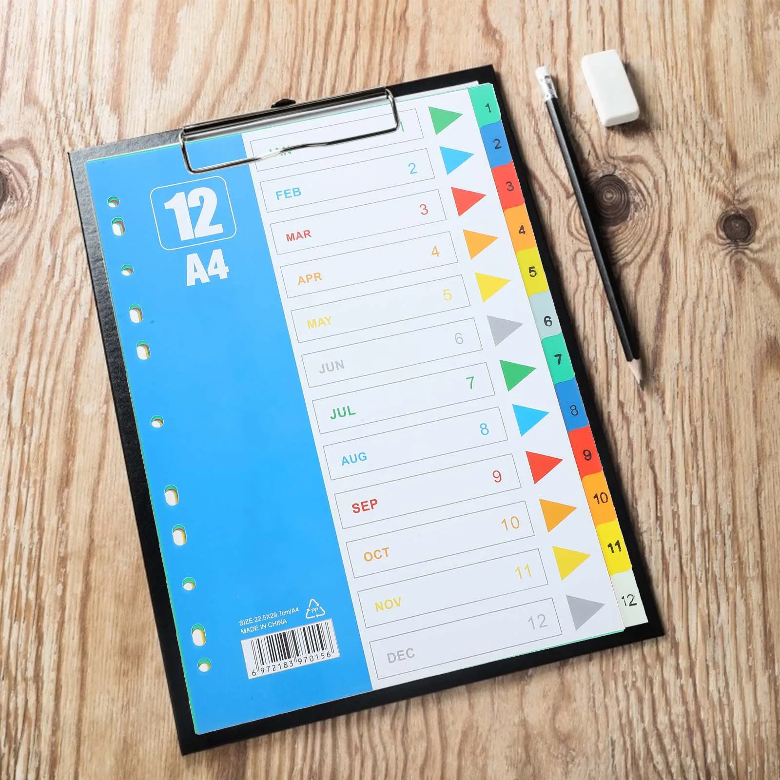 1 Set Household Notebook Dividers Office Tab Dividers Convenient Binder Tabs Book Accessory (Number 1-12)