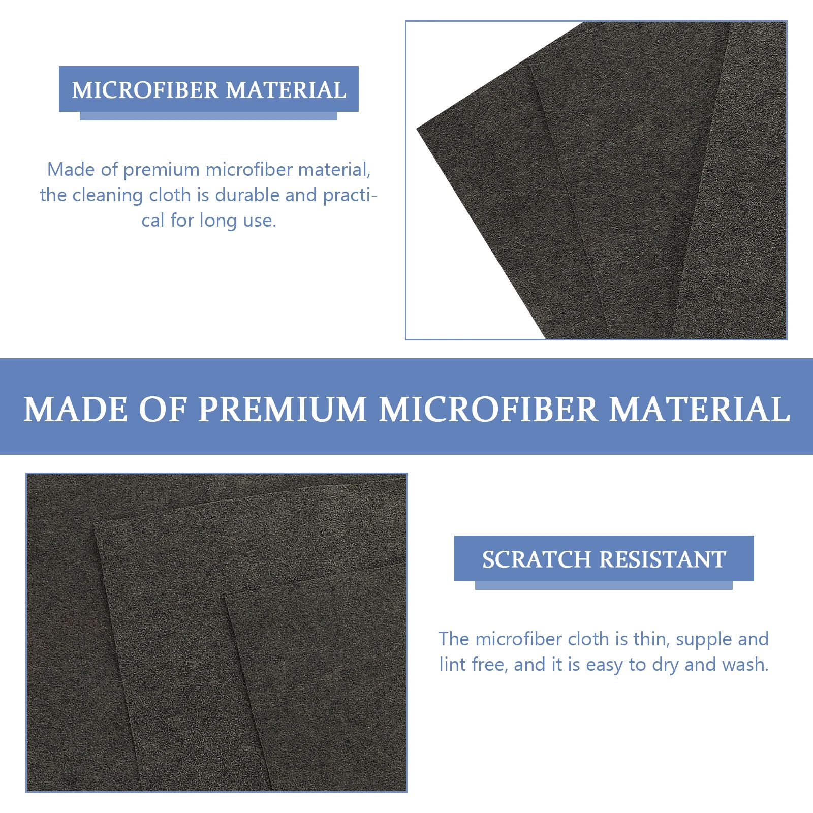 

3pcs Microfiber Cloths For Glasses Mirror Window Car Home Use Glass Wiping Towels Durable Lint Erase Cloth Household