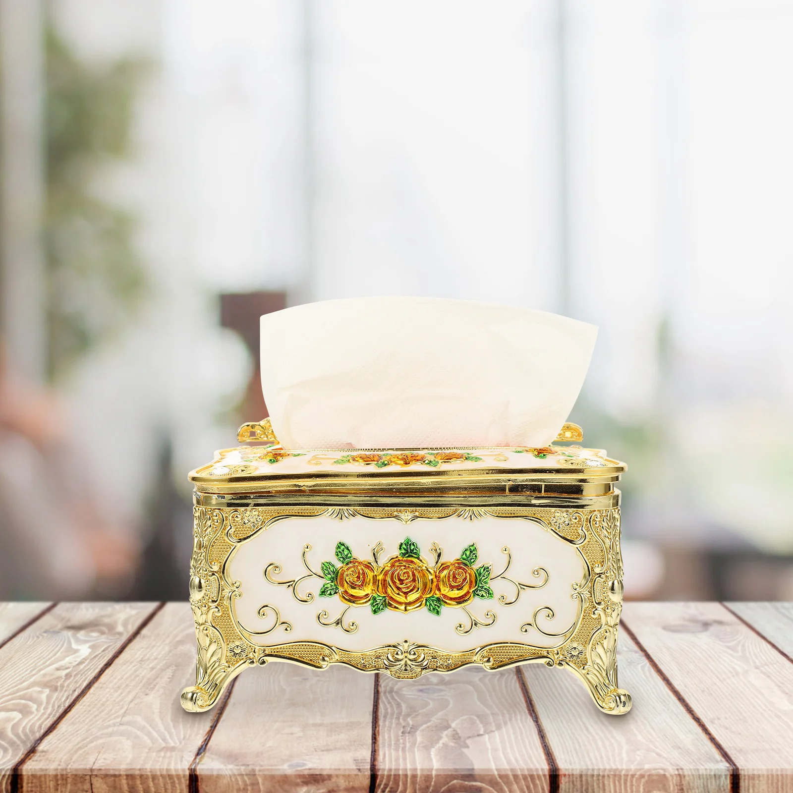 

Tissue Box Paper Organizer Napkin Holder Retro Style Dispenser Case For Home Office Car Hotel Premium Plastic Storage Solution