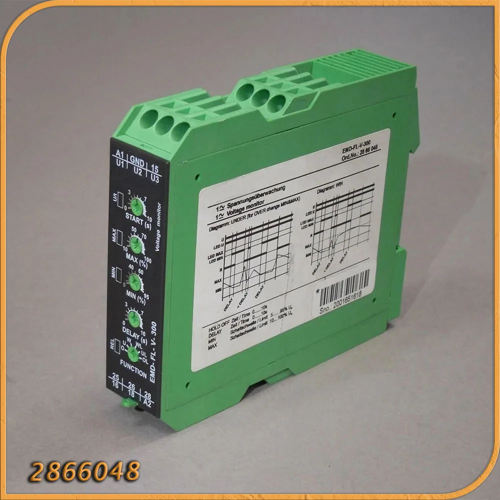 EMD-FL-V-300 Voltage Monitor For Phoenix 2866048 Monitoring Relay