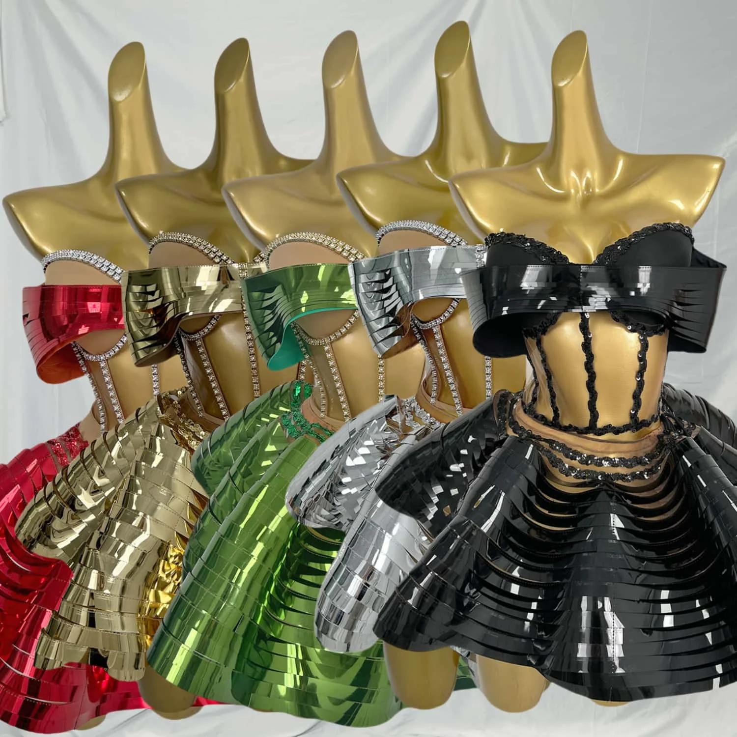 

Feidie женское короткое платье из 2 предметов с блестками и стразами Drag Queen, реквизит для сценического шоу, костюм для празднования выступлений, наряд