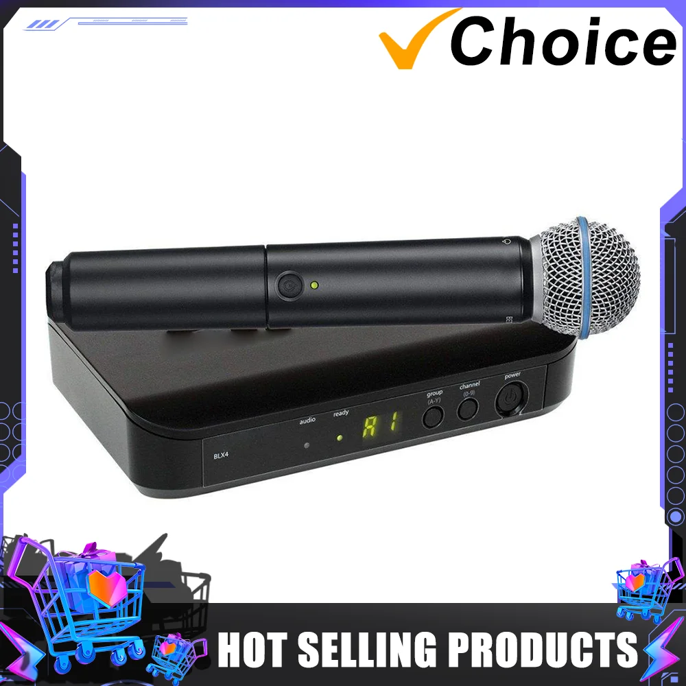 Sistema vocale con microfono wireless professionale BLX4 BL14 BLX24 BLX4R con microfono BETA58