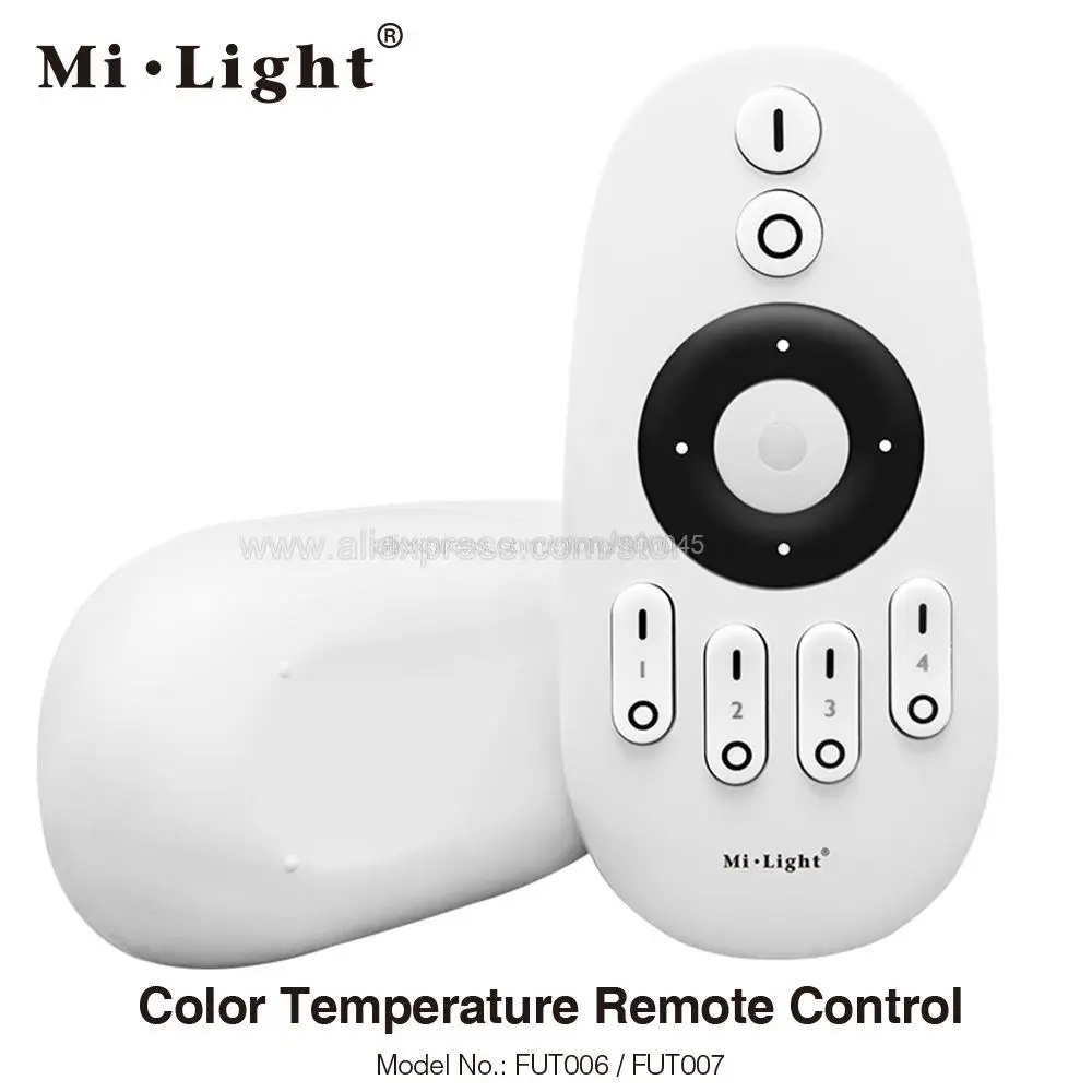 MiLight FUT006 FUT007 2.4GHz 4 Zone Rotating Wheel/Button RF Touch Remote Wireless for MiBoxer Single Color CCT Controler Lamp