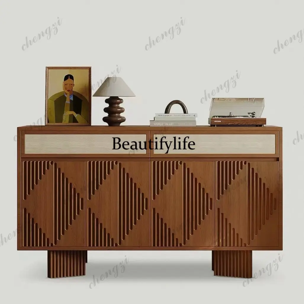 

Solid wood dining side, living room locker, wall storage, retro drawer cabinet