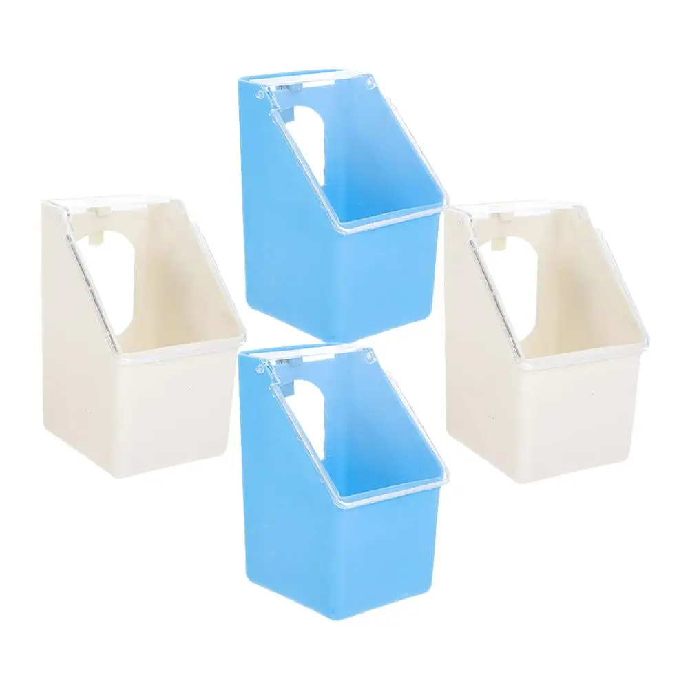 

4 Pcs Pigeon Feeder Bird Feeding Cup Bowl Hanging Indoor Cage Food Dispenser Pp Portable Bowls for