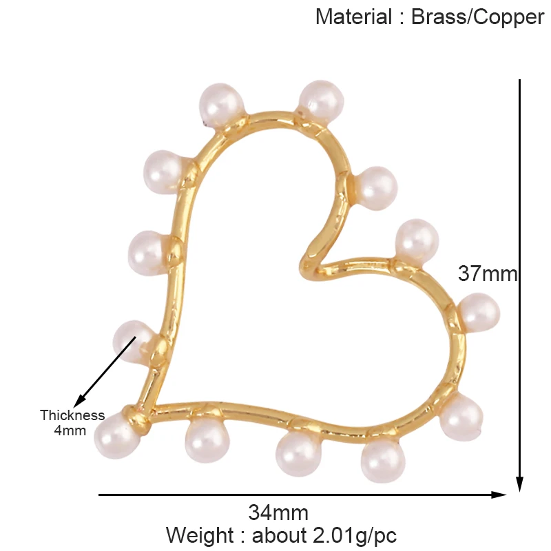 Mode Bunte Zirkon Brenn Liebe Herz Charm Anhänger, Echt 18K Gold Überzogene Halskette Armband DIY Handgemachten Schmuck Liefert S26 – Detail 12