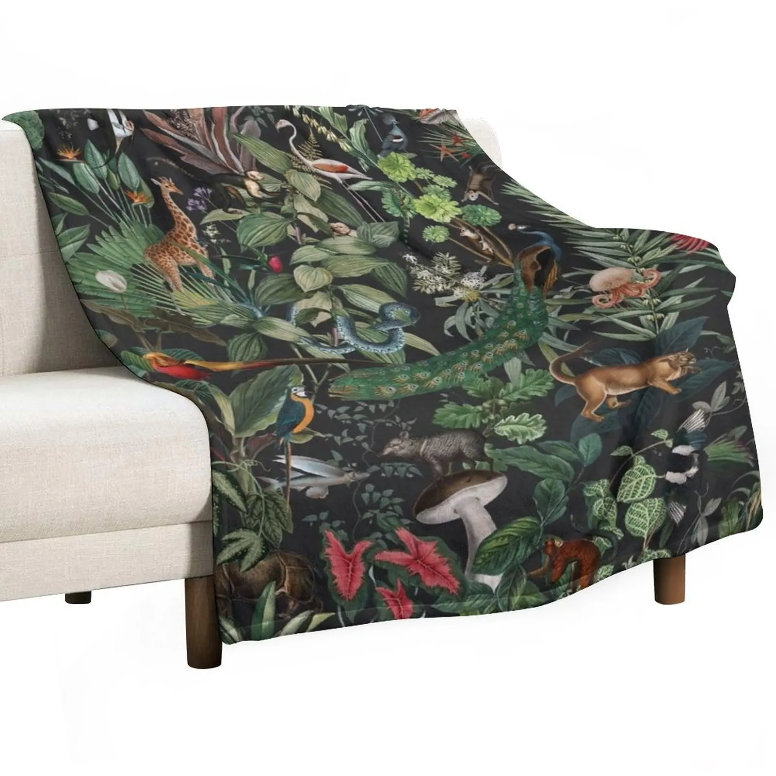 

Midnight Rainforest I Throw Blanket Soft Plush Plaid Blankets Sofas Of Decoration Custom Blankets