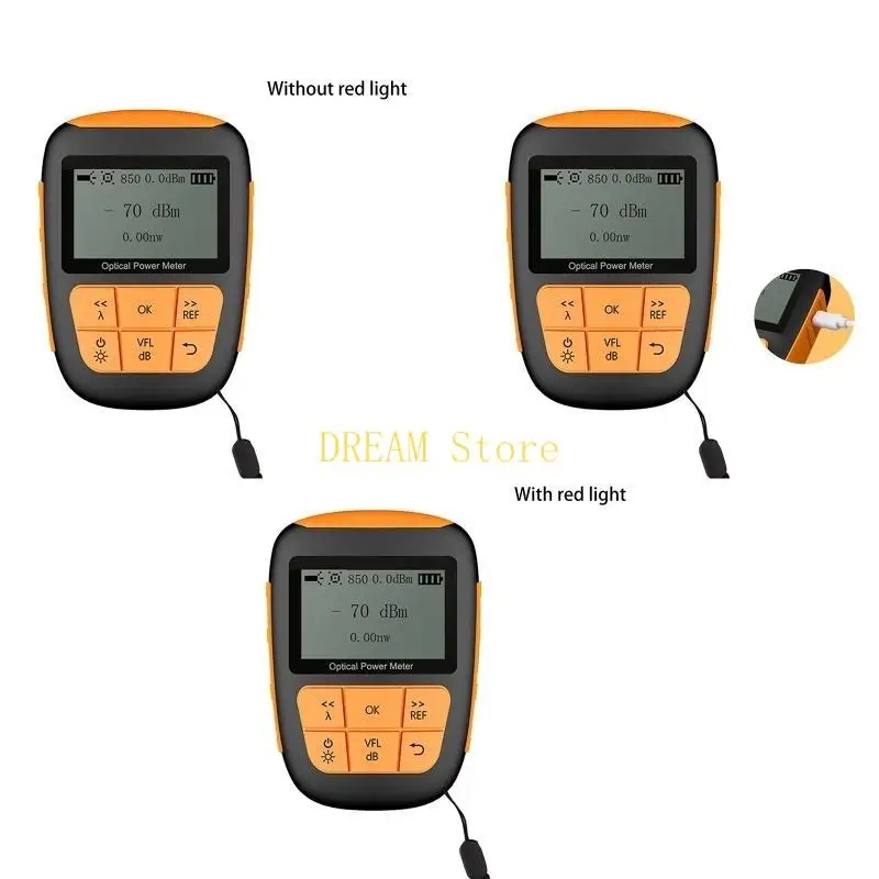 Fiber Power Meter RED LED Light Rechargeable with 6 Calibrated Wavelength Best Sale