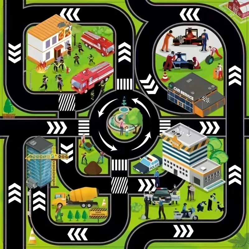 Legierung Spielzeug autos Set mit Aufbewahrung sbox, zurückziehen Autos Legierung Autos Spiel matte Verkehrs zeichen, Spielzeug auto Set für Jungen Kleinkinder Weihnachts geschenk