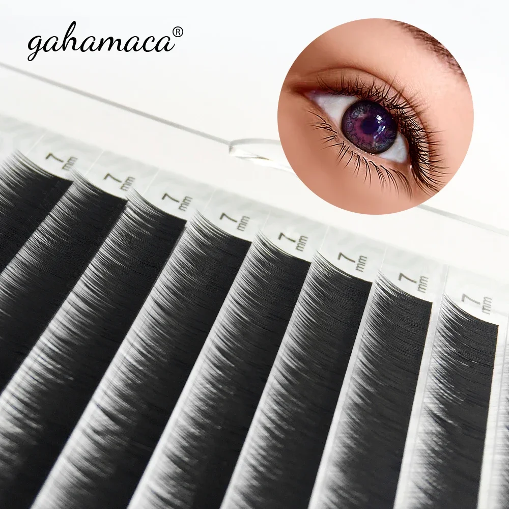 GAHAMACA Bottom Eyelash Extensions Lower  Under Lashes 5mm 6mm 7mm Short Eyelash Eyebrow Extensions Makeup Tool