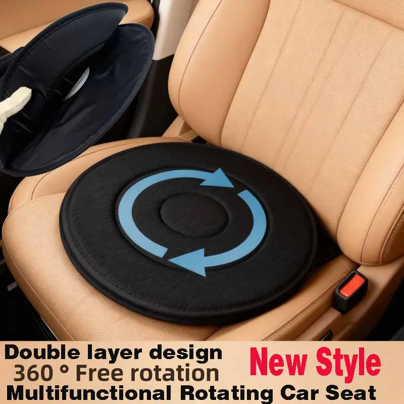 Neuer Stil 360° °   Rotierendes Sitzkissen, universell, für alle Jahreszeiten, Autositz, Stuhl, Sitz, weiches Outdoor-Rasenkissen, Auto-Memory-Schaum-Pad